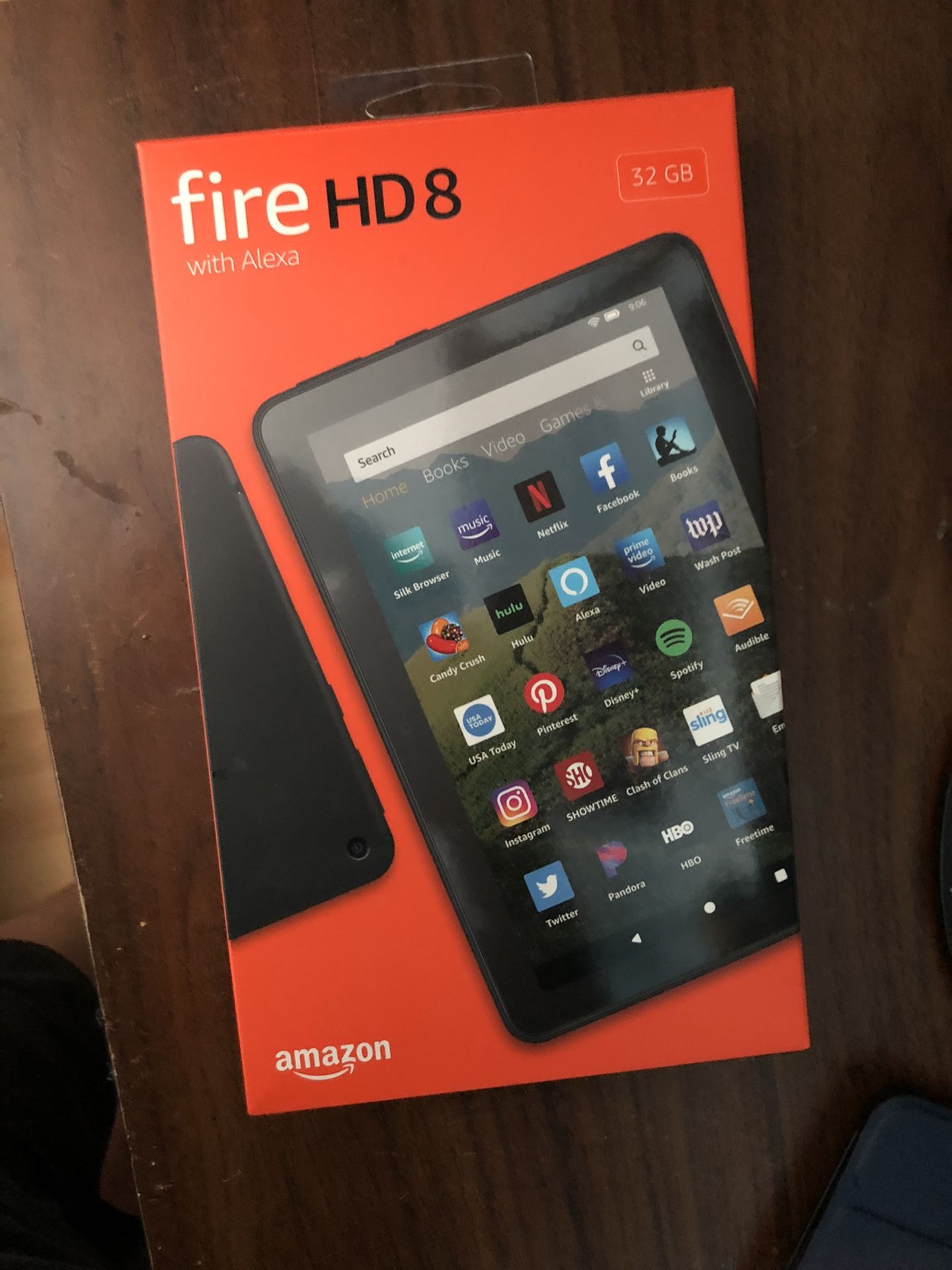 Fire hd 8 32gb with charger and cube