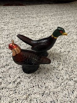 Vintage Avon Pheasant & Avon Quail Men's Cologne Bottles 1970’s Preowned