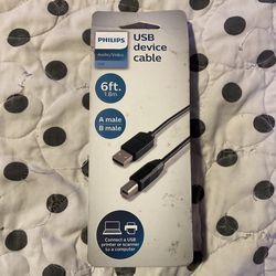 Philips, Usb Device Cable 6 Feet Long