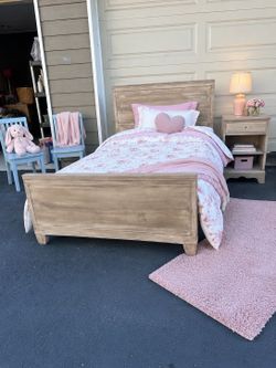 Kids bedroom set- Twin Bed frame - night stand - kids chairs