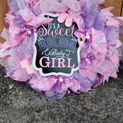 New Baby Congrats Wreath See Video /Photos $15.00 FCFS No Holds