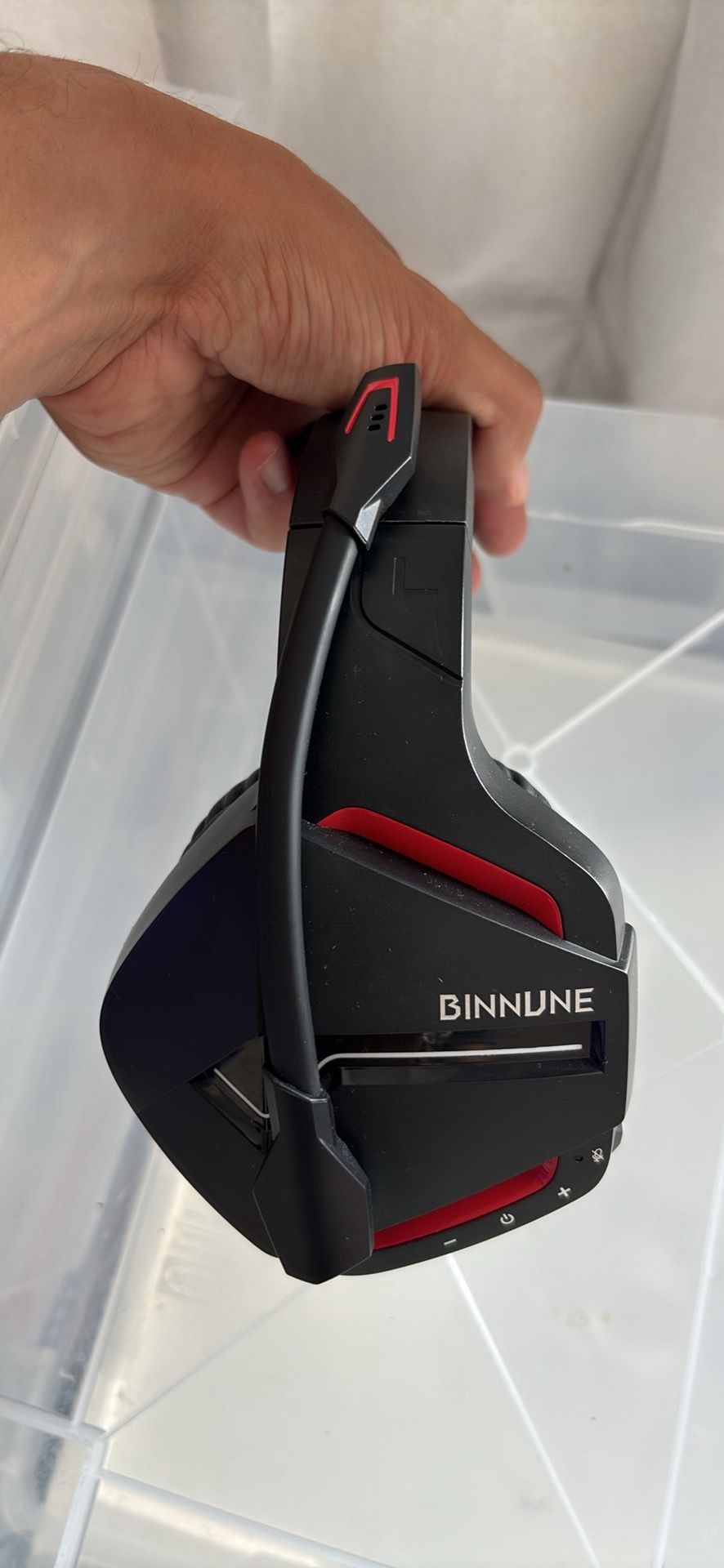 BINNUNE Wireless Gaming Headset with 2.4GHz for PS5, PS4, PC, Switch, FPS Gamers, 120Hrs+ Bluetooth