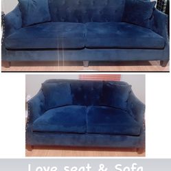 Blue Sofa Set 