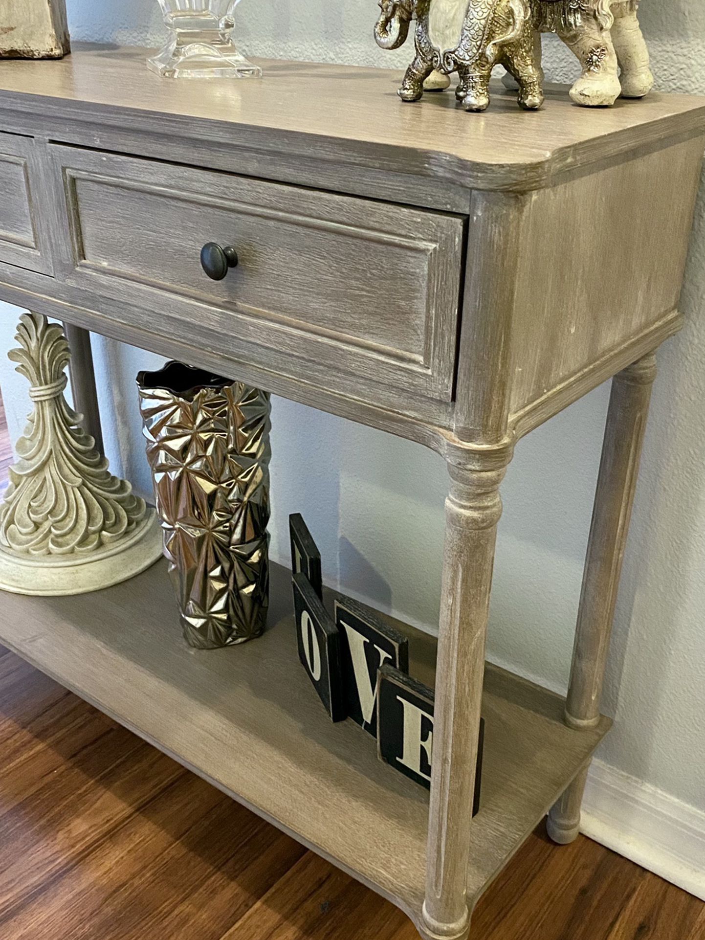 Grey Console Table 2ft 11inches long and 2ft 8.5 inches tall