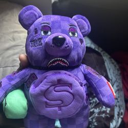 Mini purple spray ground bape bag