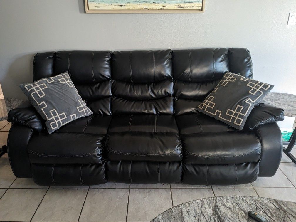 2 Bonded Leather Couches 