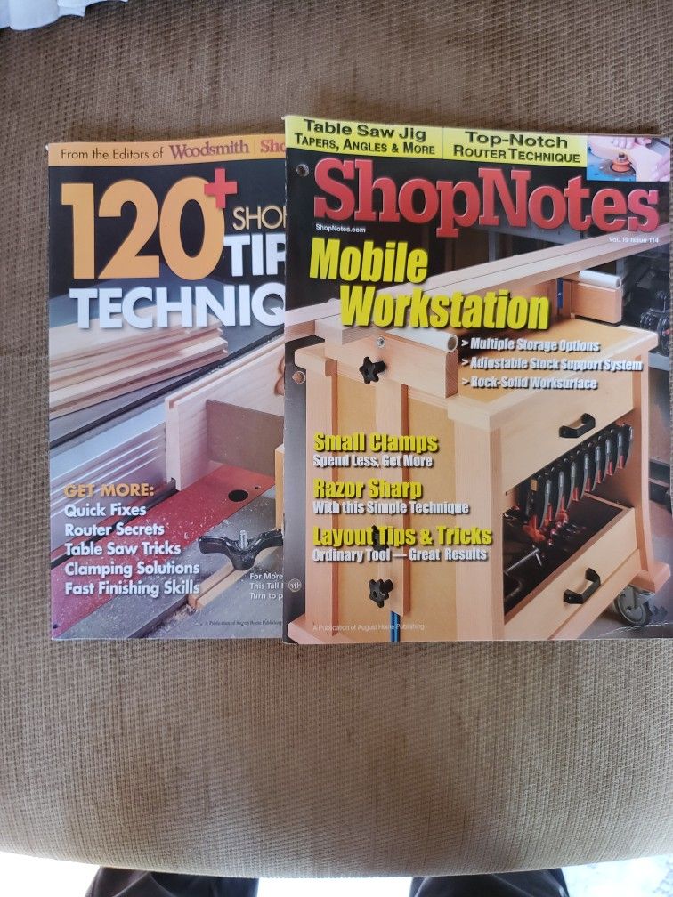 ShopNotes Magazine 2 Copies