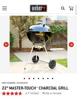 🔥 Weber 22” Master-Touch Charcoal Grill – Black | New🔥