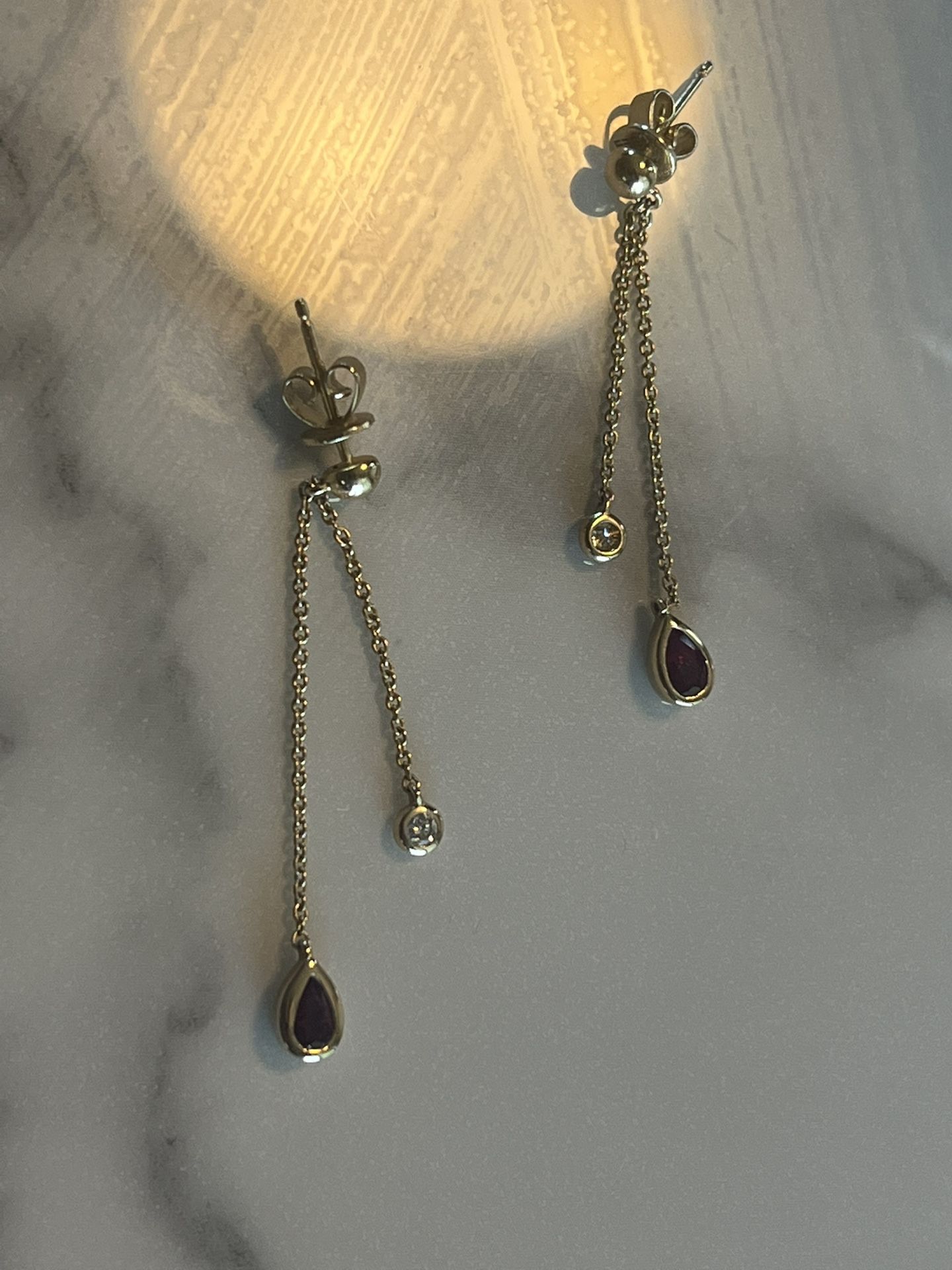 Ruby Gold And Diamond Earrings