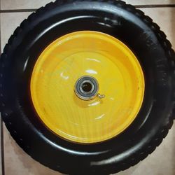2 Pcs 25x6.00-6 Flat Free Lawn Mower Tire and Wheel