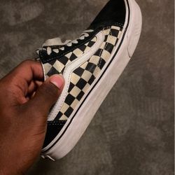 checkerboard Vans