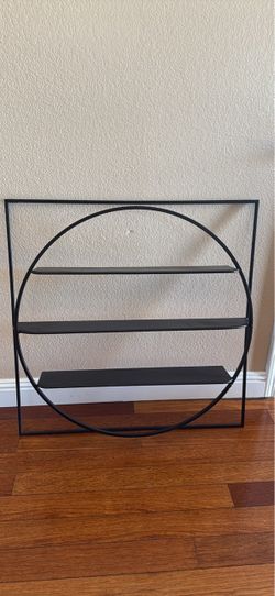 Black Metal Circle Shelf Unit