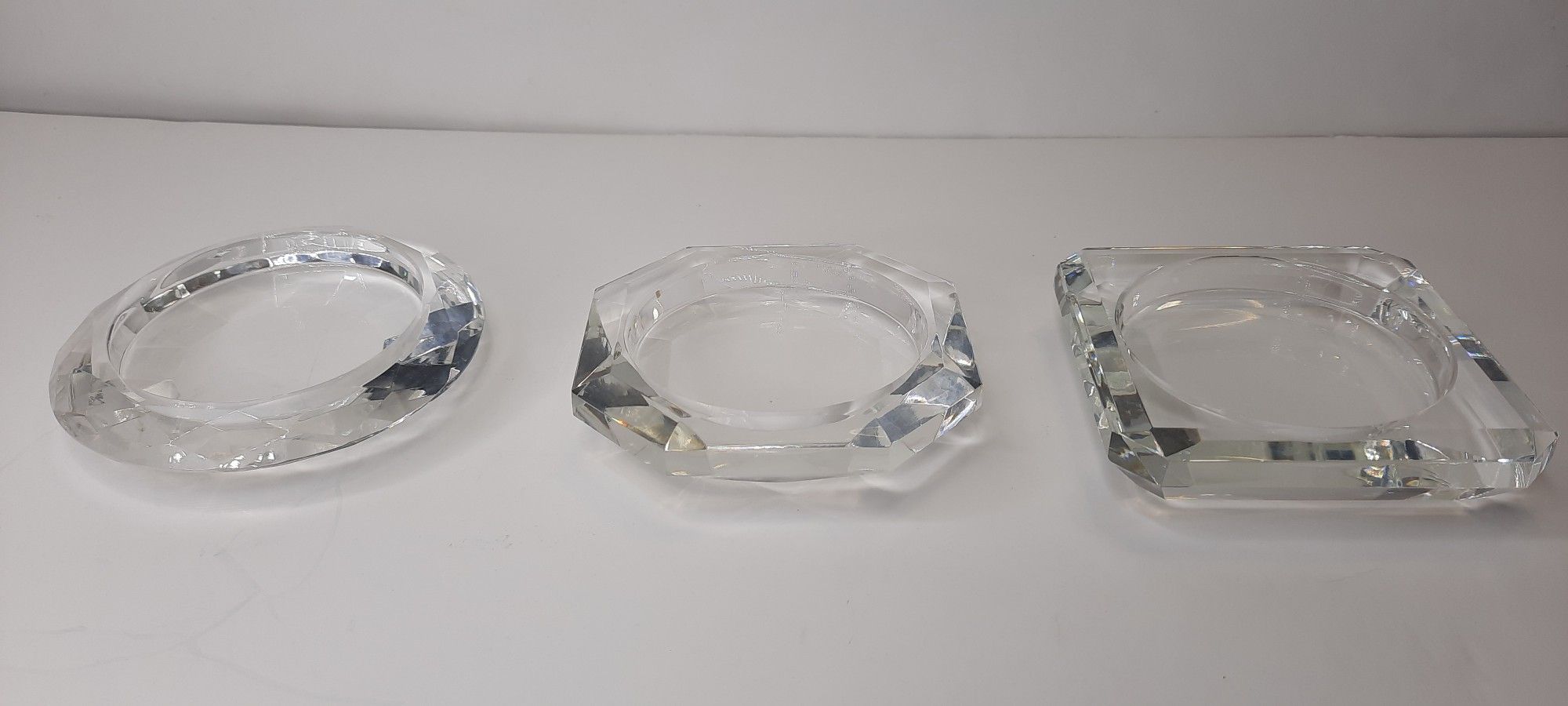Shannon Ireland Crystal By Godinger 3 Pc. Candle Holders