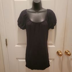 Express Black Knit Mini Dress with Front Pockets - Size XS