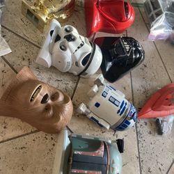Huge vintage mostly late 1990s Star Wars toys action figures accessories vehicles 