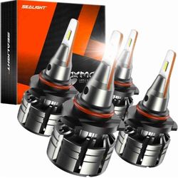 L1 9005/HB3 9006/HB4 120W 6500K White IP68 LED Headlight Bulbs 2 Pairs