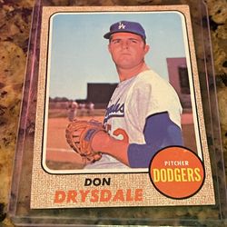 DON DRYSDALE 1968 TOPPS BASEBALL CARD