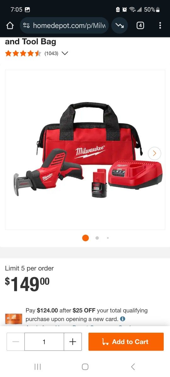 Milwaukee M12™ 12V Hackzall® Reciprocating Saw 1.5Ah Kit