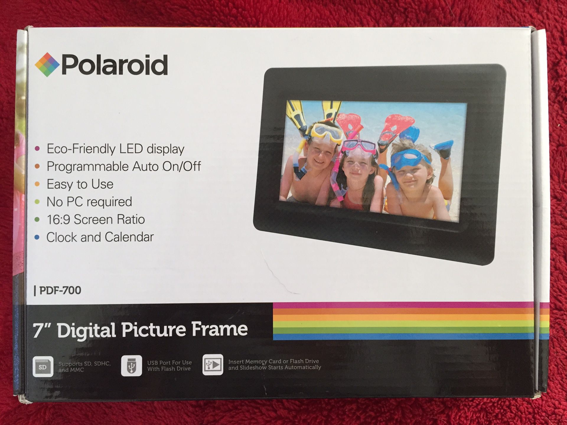 Polaroid 7” Digital Picture Frame - New