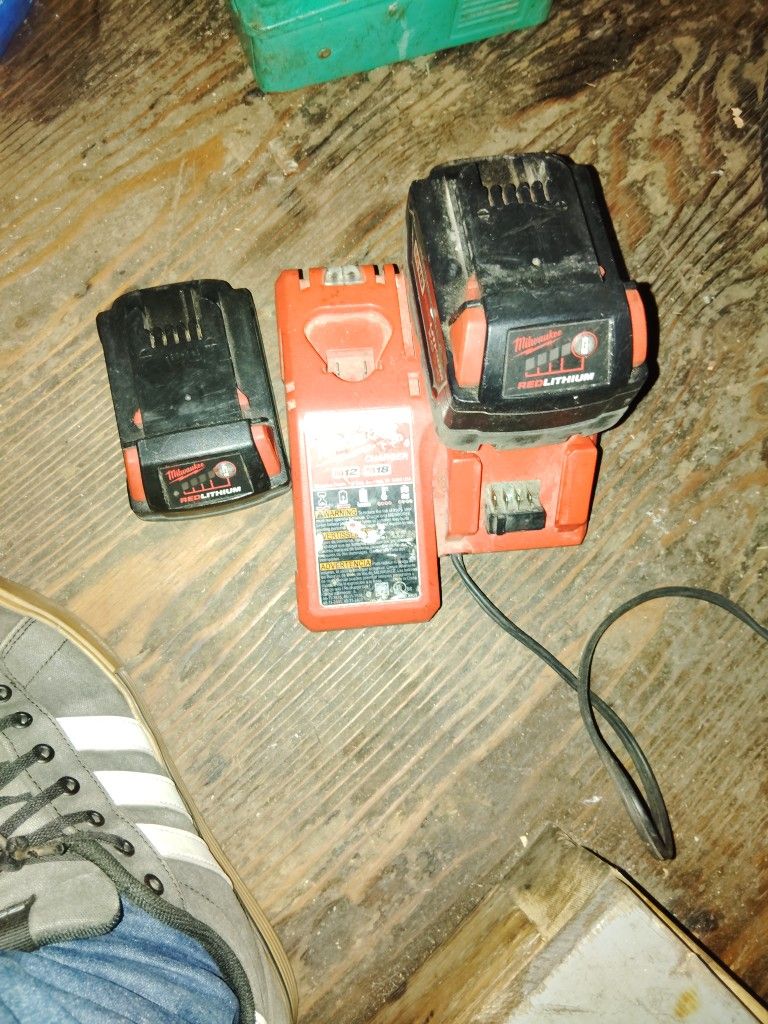 Milwaukee Charger And Batteries