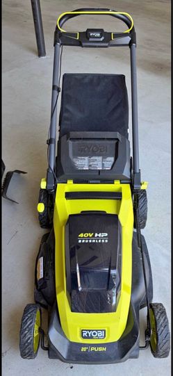 BRAND NEW  RYOBI 20” 40v brushless push mower kit  battery+charger+warranty