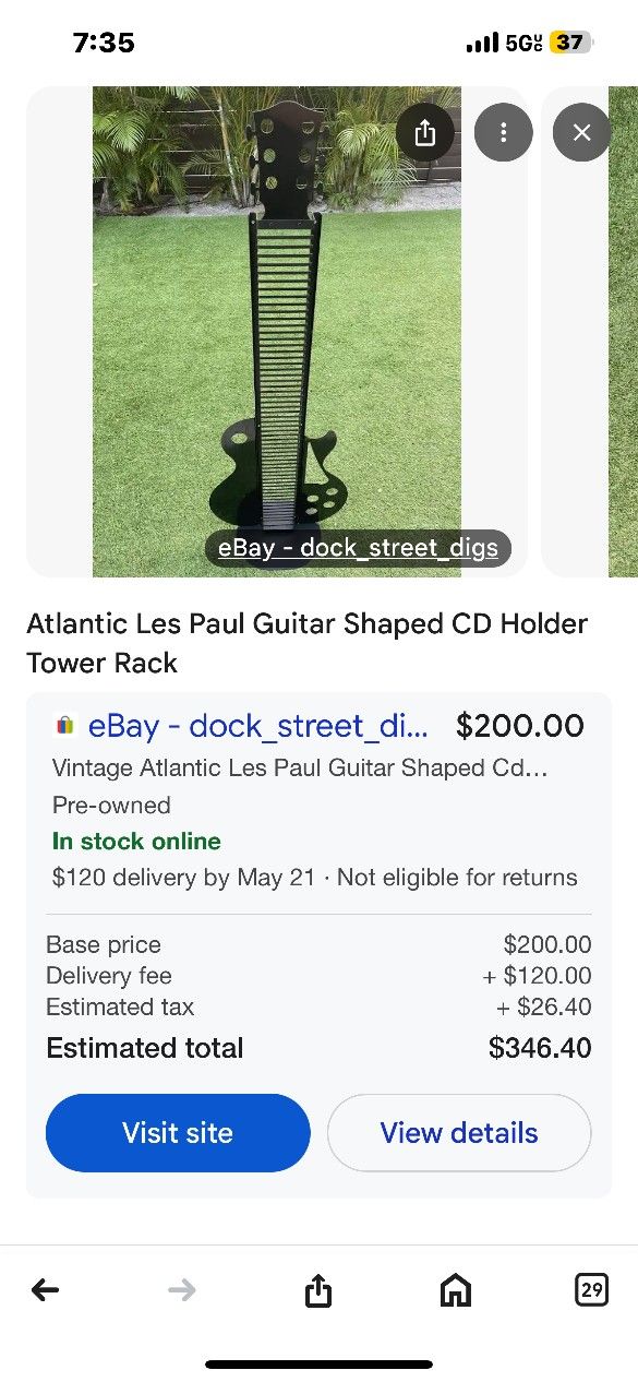 Vintage Guitar CD Holder Metal Strong
