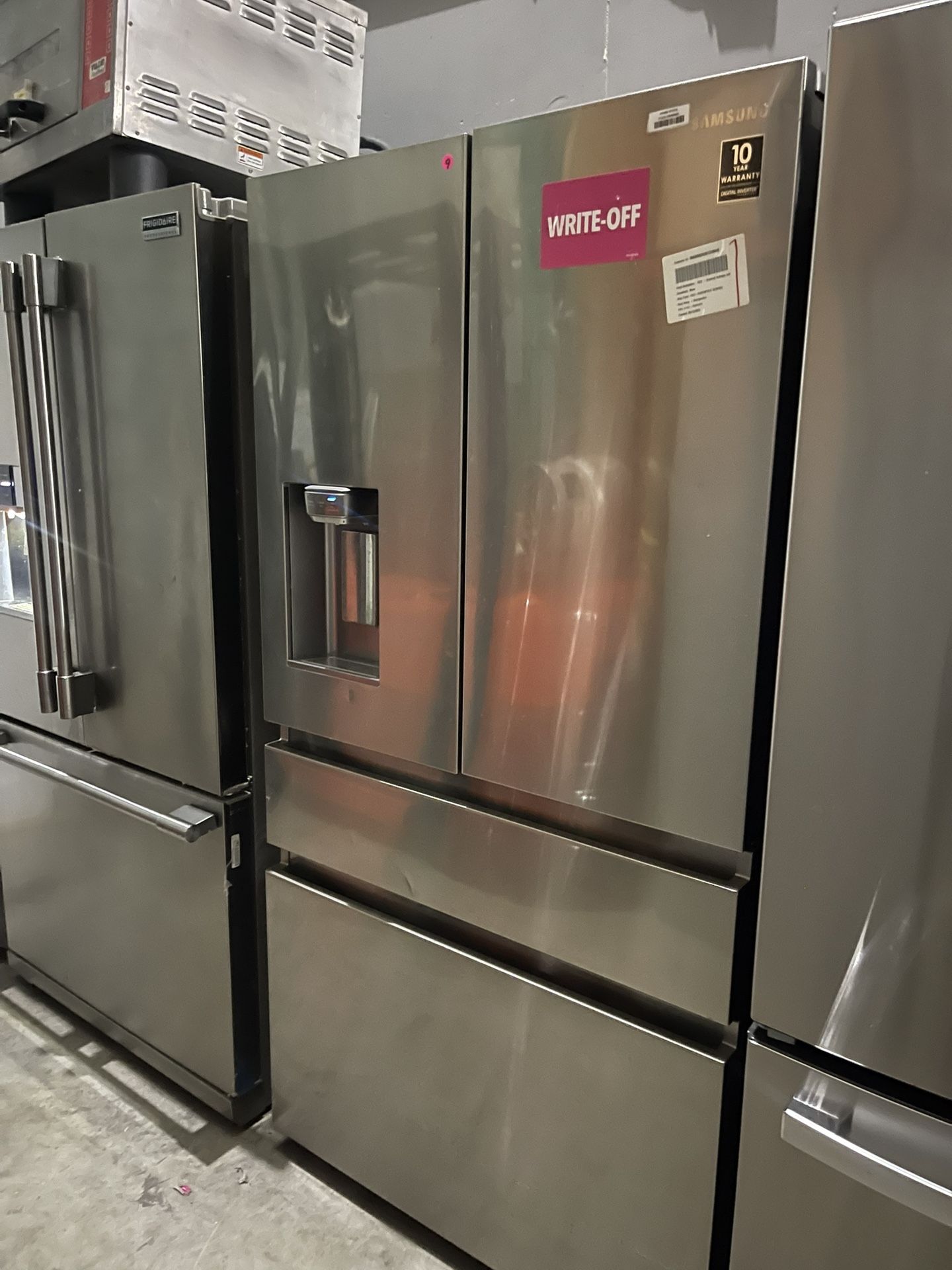Refrigerator Samsung 4 door stainless steel 36” inches wide French door nevera heladera frío refri