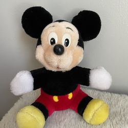 Vintage Disneyland Mickey Mouse Plush Doll Stuffed Toy Walt Disney World Vtg Collectible 