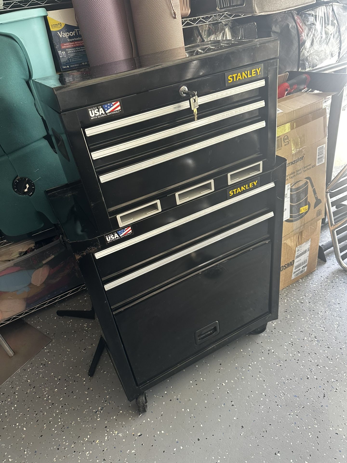 Stanley 5 Drawer Tools Black