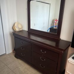 Drawer Mirror Wood, Gabetero Madera Con Espejo