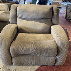 Extra Wide Fawn Manual Recliner Armchair
