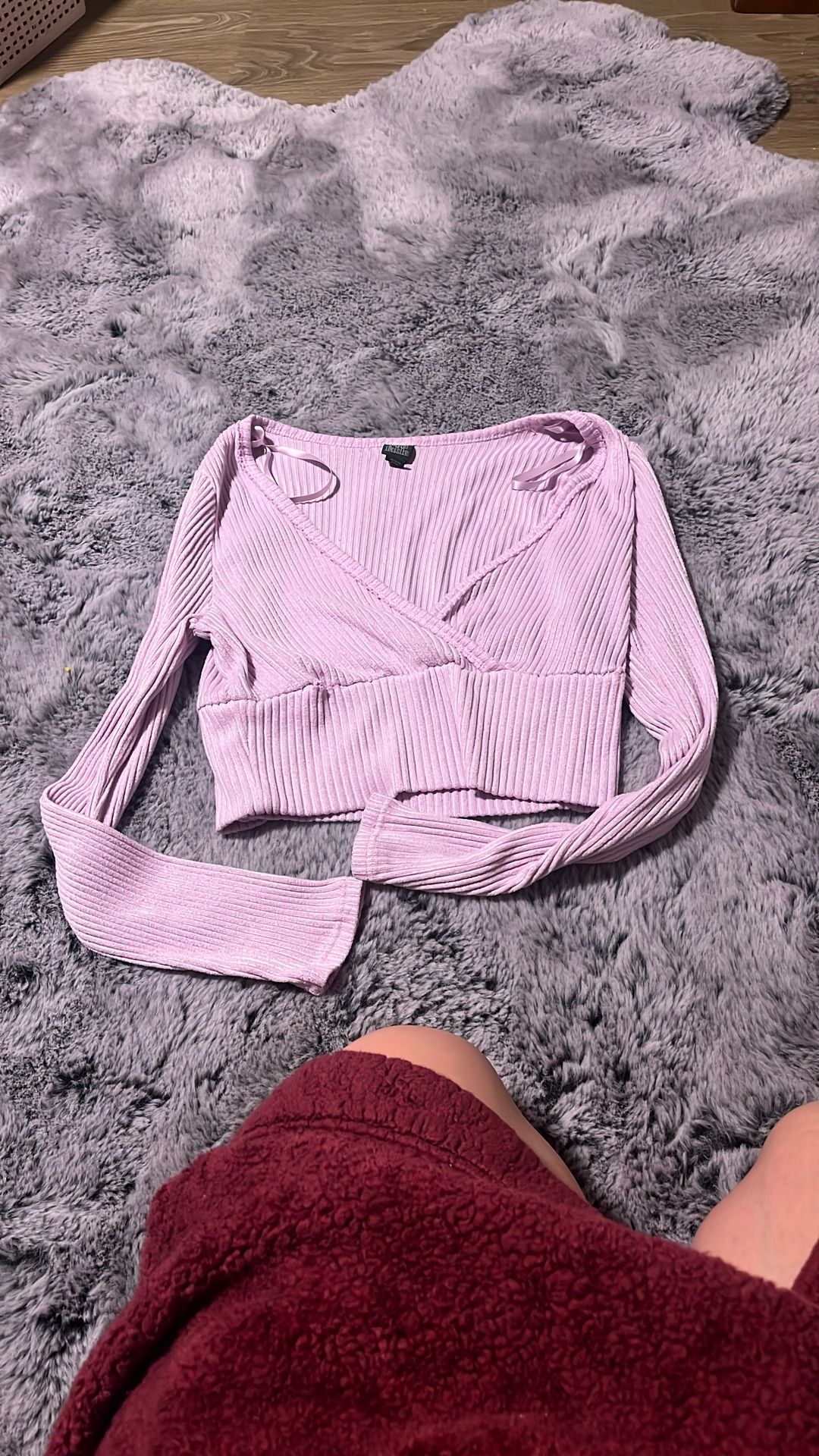 Lavender Cropped Sweater