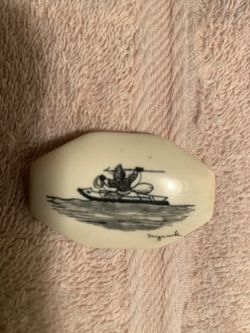Alaskan. Signed Scrimshaw Pin