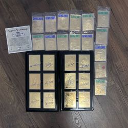 Fleer 23 Karat Gold Basketball and Gems of the NFL Card Collection OBO