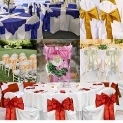 60 Red Satin Chair Sash 
