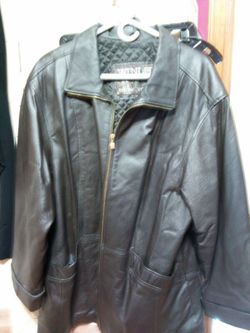 Large leather jacket