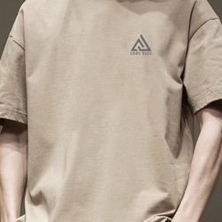 Heavy-duty pure cotton short-sleeved T-shirt for men, featuring a loose-fitting, casual round-neck American-style half-sleeve casual shirt, trendy bra