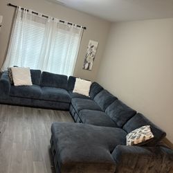 Large Blue Badcock Sectional 