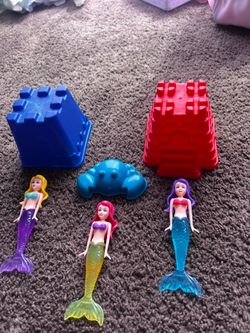 Mermaid Toy Set with Sand Molds