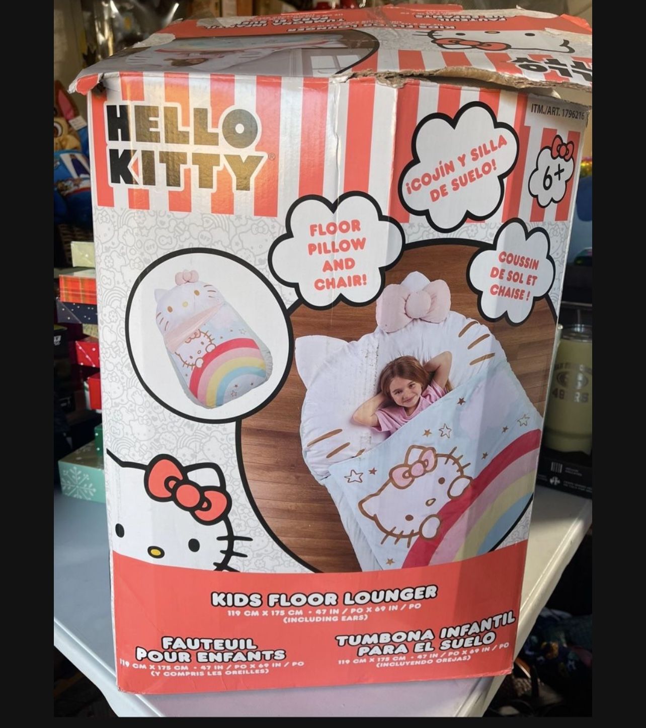 Hello Kitty Kids Floor Lounger/ Floor Pillow And Chair/ New /sylmar/selling For$150 Or More