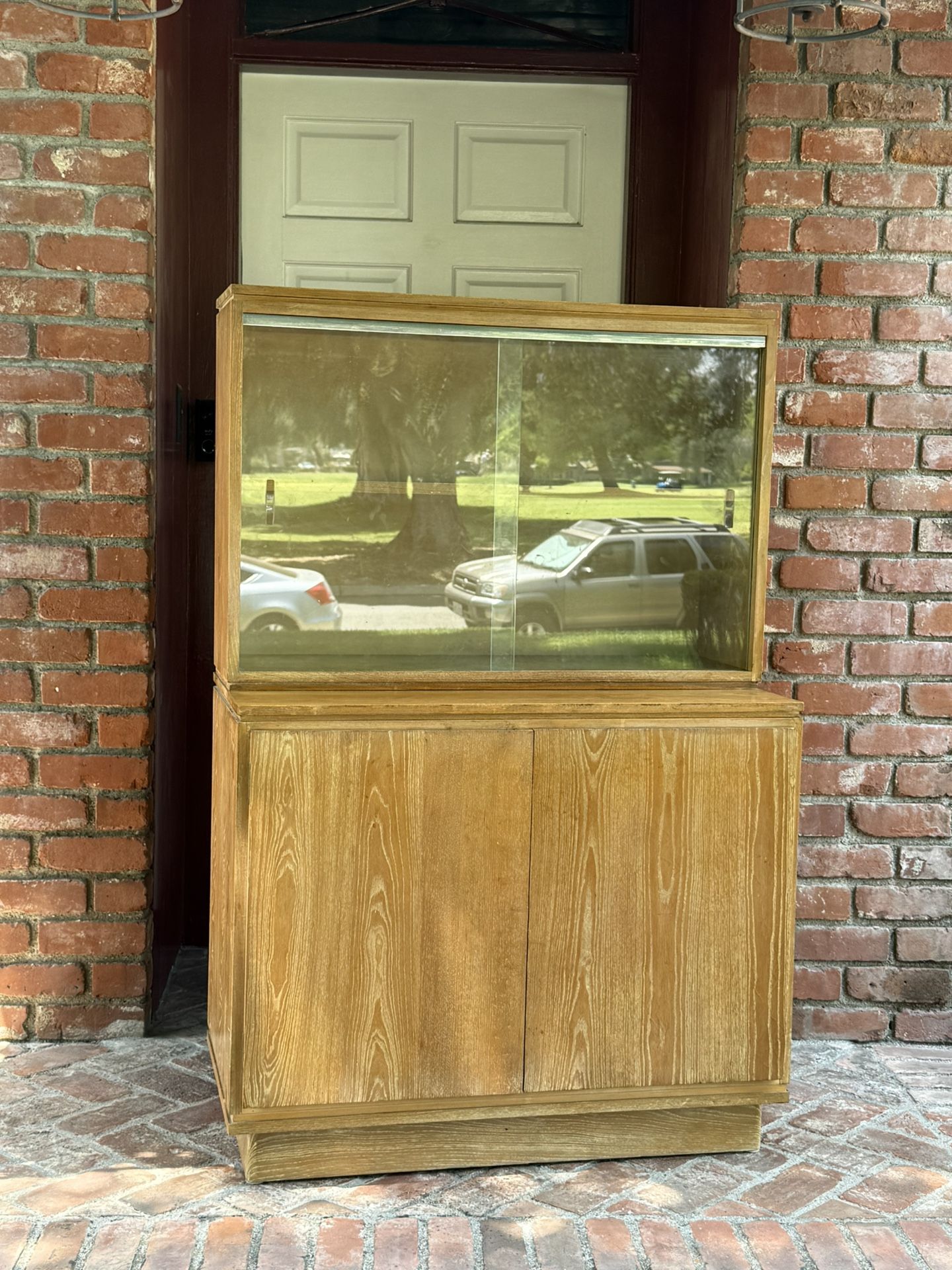 Mid Century Modern Solid Oak China Cabinet c.1960’s