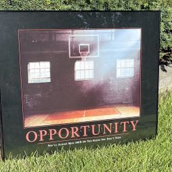 Framed Motivational Art-basketball