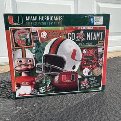 Miami Hurricanes NCAA Football 500 Piece Puzzle