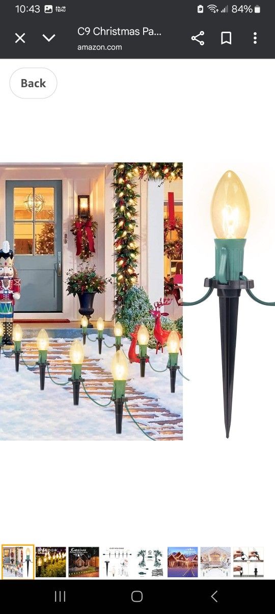 Christmas Pathway String Lights