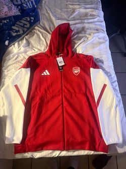 NWT Adidas Arsenal Z.N.E. Anthem Zip Jacket Red/White - Size 2XL (Sold Out Online)