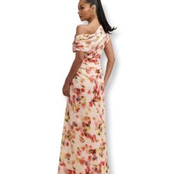 Flora chiffon maxi dress 