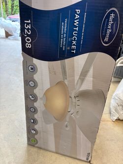 New in box lighted ceiling fan