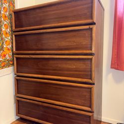 Vintage MCM Dresser - Highboy 5 drawer