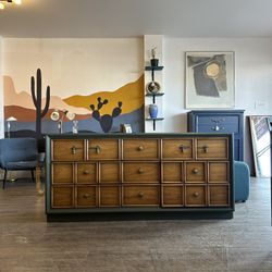 Gorgeous Two tone Green Dresser / 9 Drawers