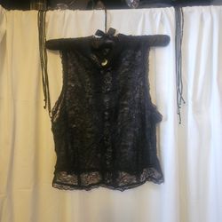 Forever 21 Plus Sizes Black Lace Blouse Size 2x